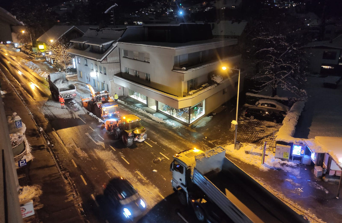 Dornbirn'de Yoğun Kar Yağışı